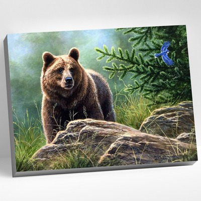 Картина по номерам 40 × 50 см «Сибирский бурый медведь» 20 цветов - фото 1 - id-p216710742