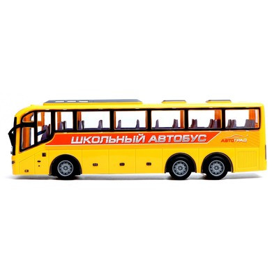 Автобус радиоуправляемый «Школьный», масштаб 1:30, работает от батареек, цвет жёлтый - фото 2 - id-p201842969