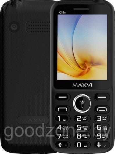 Кнопочный телефон Maxvi K15n (черный) - фото 1 - id-p217179588