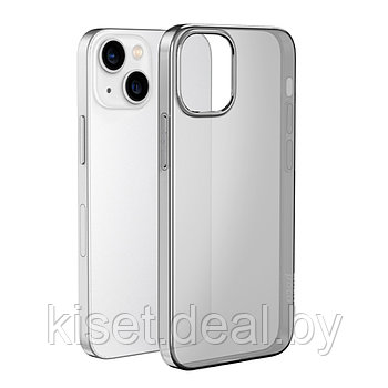 Силиконовый чехол Hoco для iPhone 15 Plus серый