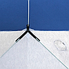 Палатка зимняя куб СЛЕДОПЫТ 180х180х200  ,Oxford 210D PU 1000,S по полу 3,2 кв.м,цв.синий/белый с принтом, фото 9