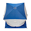 Палатка зимняя куб СЛЕДОПЫТ 210 х210х214,Oxford 210D PU 1000,S по полу 4,4 кв.м,цв.синий/белый с принтом, фото 4