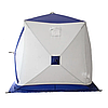 Зимняя палатка «Следопыт «Куб» обеспечивает комфор, 175х175х175 , S по полу 3,1 кв.м, 3 слоя,  цв. синий/белый, фото 3