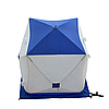 Зимняя палатка «Следопыт «Куб» обеспечивает комфор, 175х175х175 , S по полу 3,1 кв.м, 3 слоя,  цв. синий/белый, фото 4