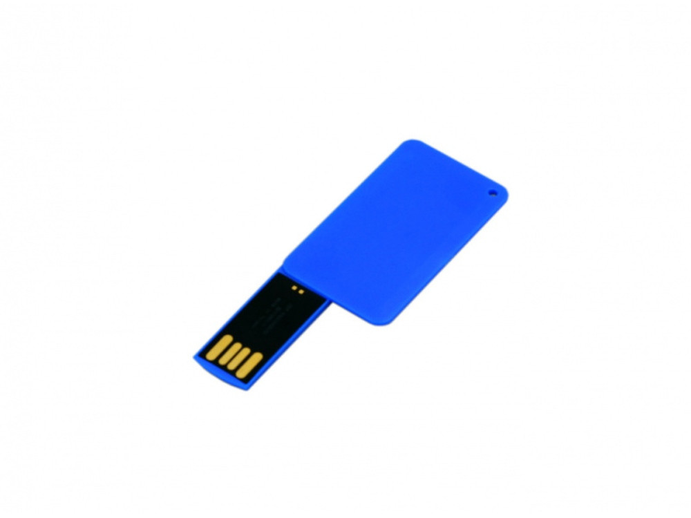 USB-флешка на 16 Гб в виде пластиковой карточки, синий - фото 2 - id-p217188892