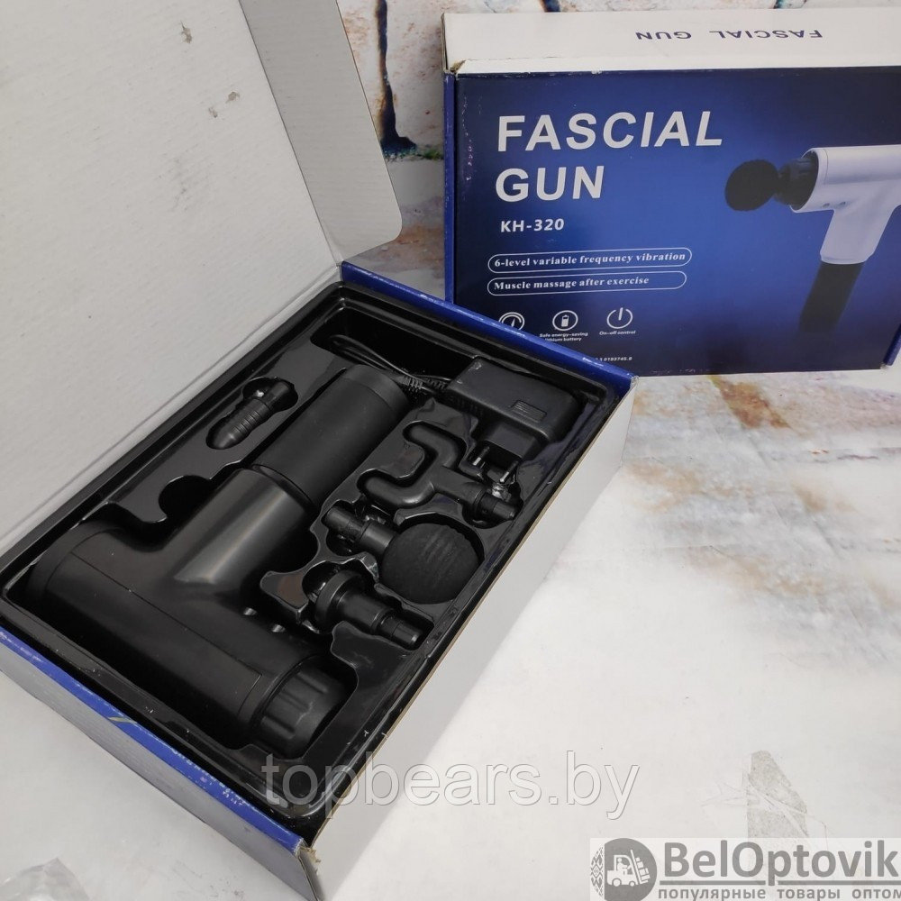 УЦЕНКА Массажер мышечный (массажный ударный пистолет) Fascial Gun Черный - фото 8 - id-p179855441