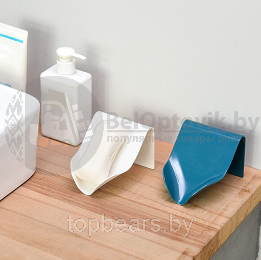 Мыльница подвесная настенная/Держатель пластиковый для мыла Синяя - фото 6 - id-p179743817