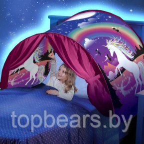 Детская палатка для сна Dream Tents (Палатка мечты) Розовая Единорог - фото 1 - id-p179743122