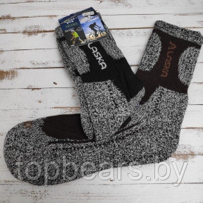 Термоноски Cool Pile Socks, размер 40-46 Alaska (черный узор), фото 1