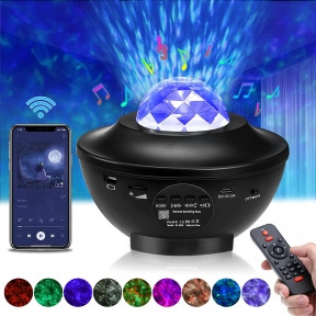 Музыкальный проектор ночник звездного неба Starry Projector Light (10 световых режимов