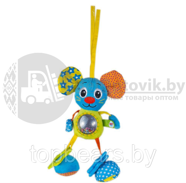 Развивающая тактильная игрушка с первых дней жизни Подвеска Мышонок Fancy Baby - фото 6 - id-p179744161