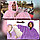 Двухсторонний плед - халат - толстовка с капюшоном Huggle Hoodie Фиолетовый, фото 4