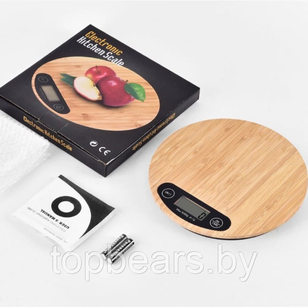 Электронные бамбуковые кухонные весы Electronic Kitchen Scale (до 5 кг) - фото 7 - id-p200719471