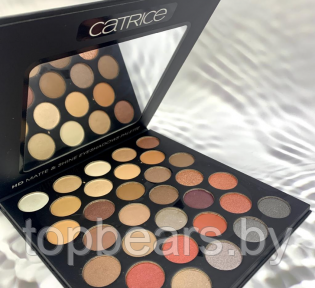 Палетка теней Catrice Cosmetics Chocolate NUDES HD Matte Shine Eyeshadows Pallete 32 оттенка ESCT-01 с - фото 1 - id-p198688067