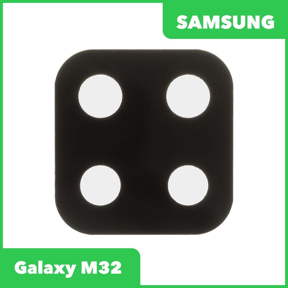 Стекло задней камеры для телефона Samsung M325 Galaxy M32 (без рамки) (черный) - фото 1 - id-p217192578