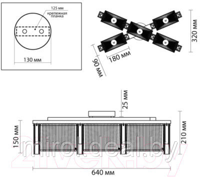 Люстра Odeon Light Gatsby 4871/5C - фото 2 - id-p217195742