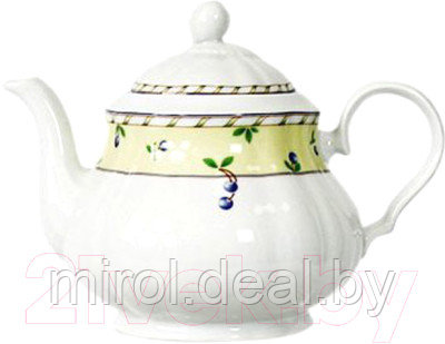 Заварочный чайник Thun 1794 Роза Мелкие ягоды на бледно-желтом фоне / РОС0041 - фото 1 - id-p217197622