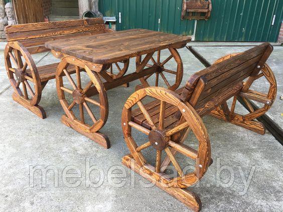 Набор садовый и банный  деревянный "Сельский Премиум №9"  1,6 метра 3 предмета