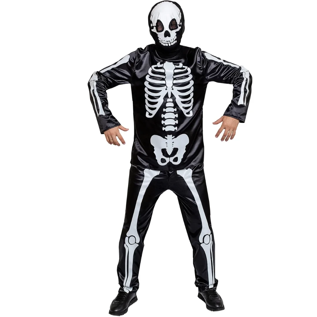 Мужской карнавальный костюм на Хэллоуин Скелет - фото 1 - id-p217230010