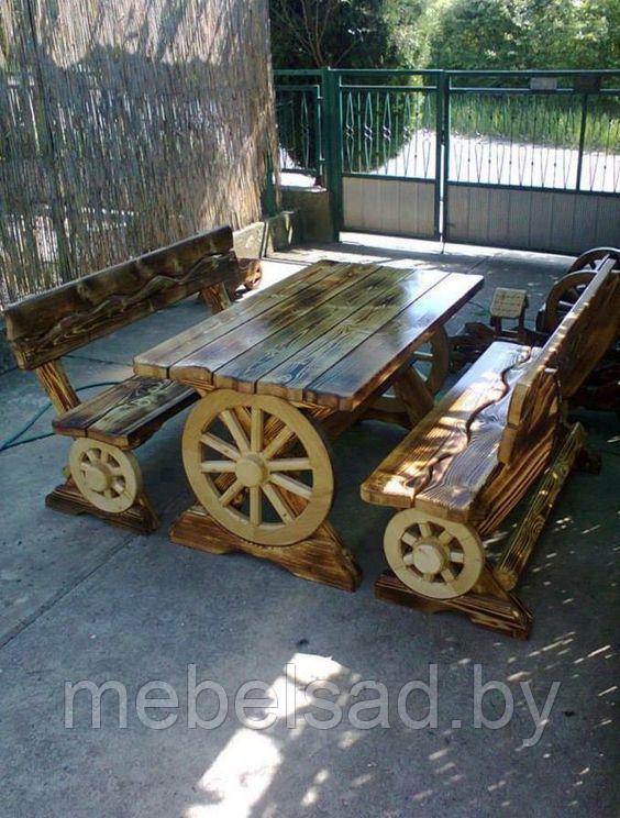 Набор садовый и банный  деревянный "Сельский Премиум №11"  1,2 метра 3 предмета