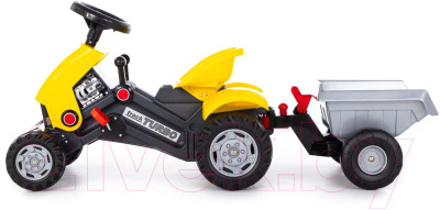 Каталка детская Полесье Turbo-2 Трактор с педалями и полуприцепом / 89342 - фото 2 - id-p217223781