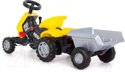 Каталка детская Полесье Turbo-2 Трактор с педалями и полуприцепом / 89342 - фото 3 - id-p217223781