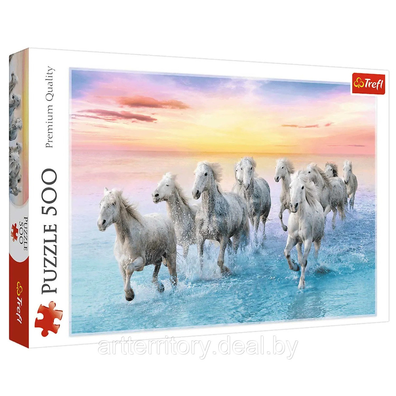 Пазл Скачущие белые лошади, 500 элементов, "Trefl" - фото 1 - id-p217256289