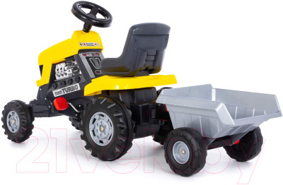 Каталка детская Полесье Turbo Трактор с педалями и полуприцепом / 89328 - фото 3 - id-p217264155