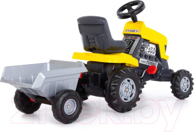 Каталка детская Полесье Turbo Трактор с педалями и полуприцепом / 89328 - фото 4 - id-p217264155