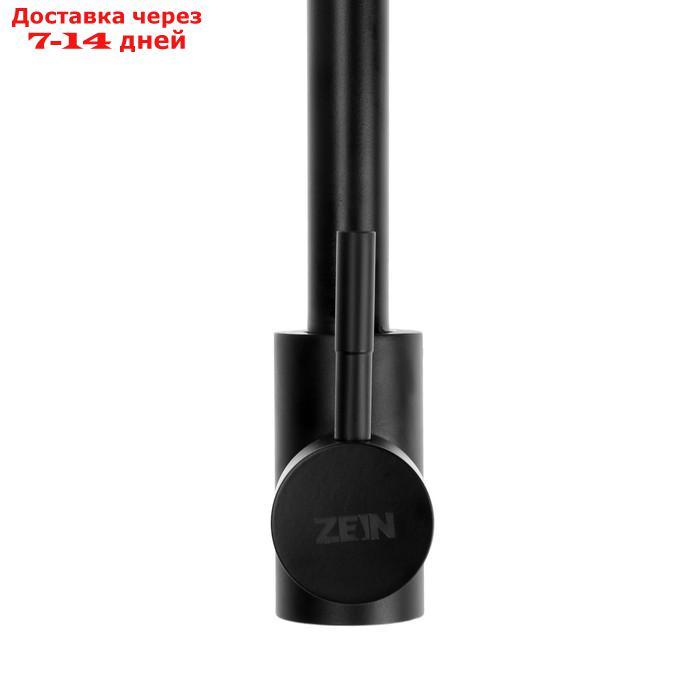 Смеситель для кухни ZEIN, однорычажный, картридж керамика 40 мм, нержавеющая сталь, черный - фото 5 - id-p216947998