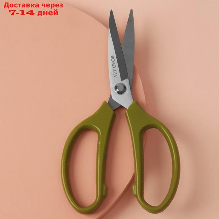 Ножницы закройные, скошенное лезвие, 8", 21 см, цвет МИКС - фото 1 - id-p216946716