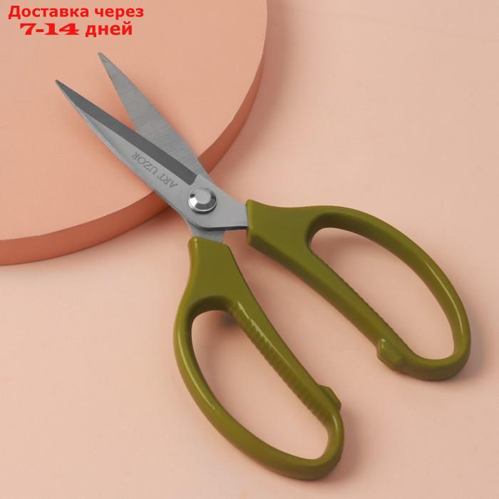 Ножницы закройные, скошенное лезвие, 8", 21 см, цвет МИКС - фото 2 - id-p216946716