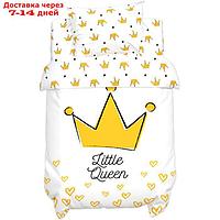 Постельное белье "Крошка Я" Little queen 112*147 см, 60*120+20 см, 40*60 см, 100% хлопок