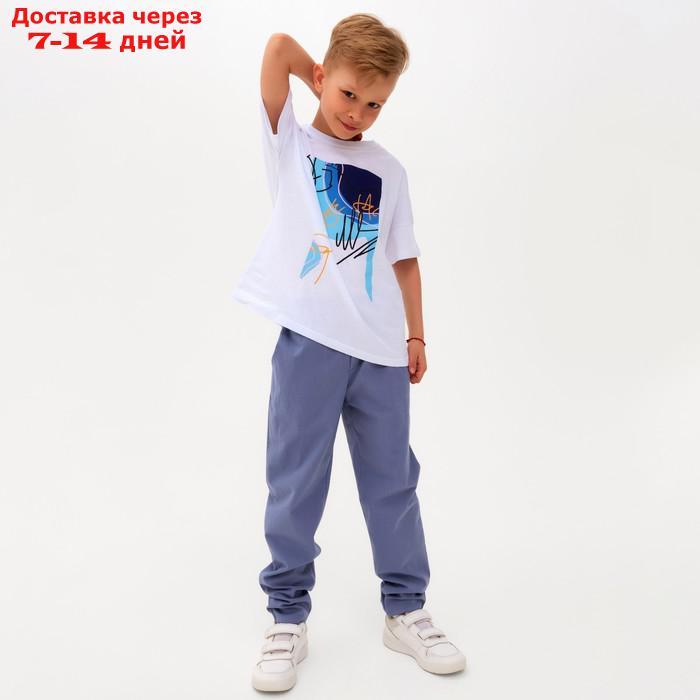 Брюки для мальчика MINAKU: Cotton collection цвет синий, рост 152 - фото 4 - id-p216948188