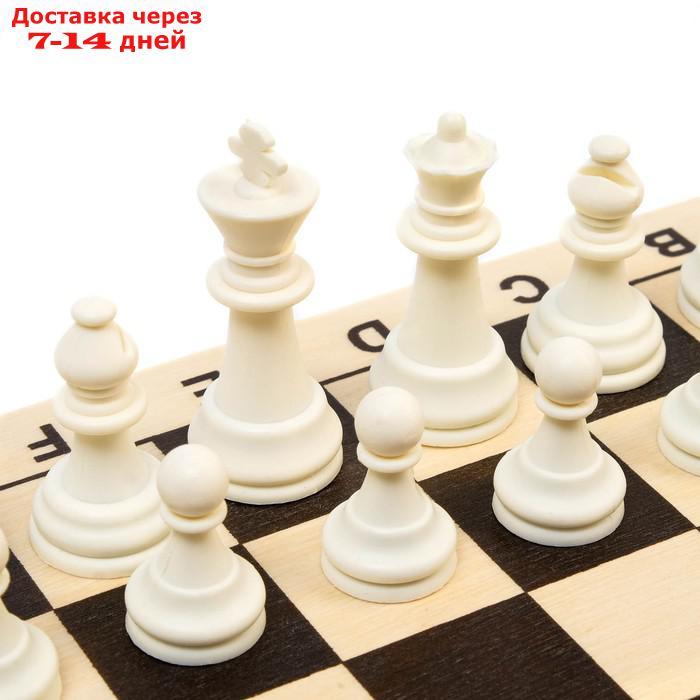 Шахматы обиходные (доска дерево 29х29 см, фигуры пластик, король h=6.2 см) - фото 5 - id-p216948194