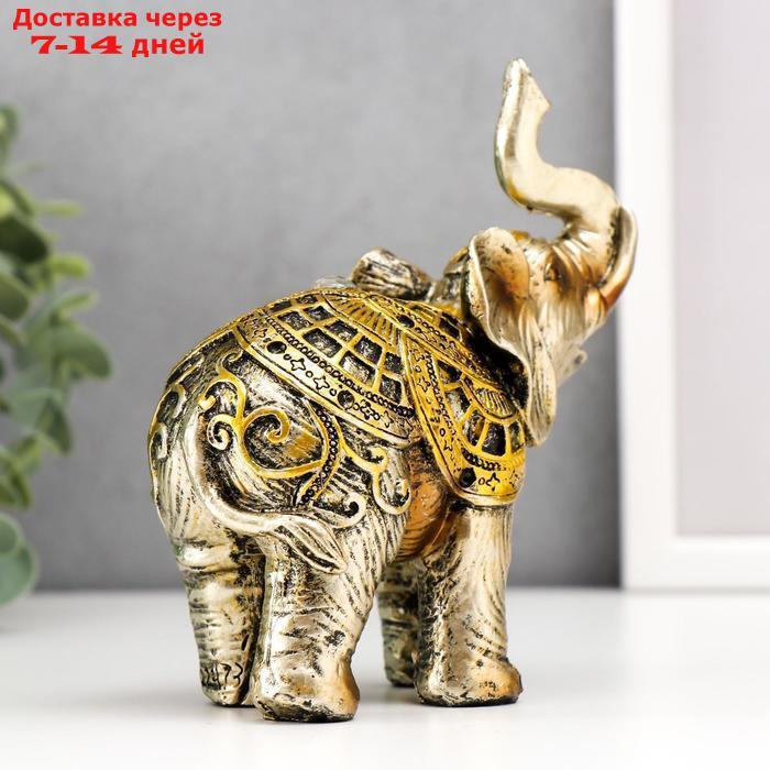 Сувенир полистоун "Слон с рисунками на попоне" набор 2шт. 14,5х13х5,7 см - фото 3 - id-p216942871