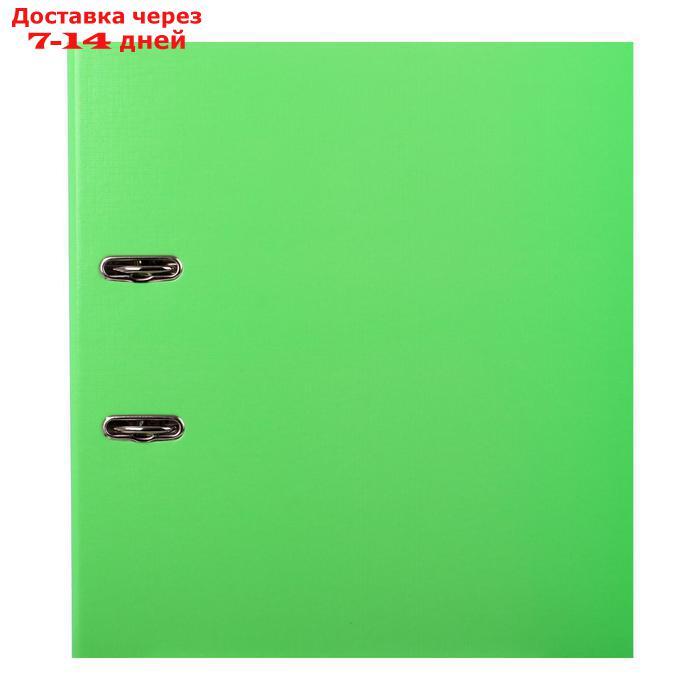 Папка-регистратор А4, 70мм ErichKrause "Neon" с арочным механизмом, зеленая 45397 - фото 2 - id-p216942943