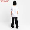 Пижама для мальчика (футболка, брюки) KAFTAN "Hype", рост 146-152, цвет белый/чёрный, фото 4