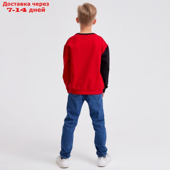 Джемпер для мальчика MINAKU: Casual Collection KIDS цвет красный, рост 128 - фото 3 - id-p216947359