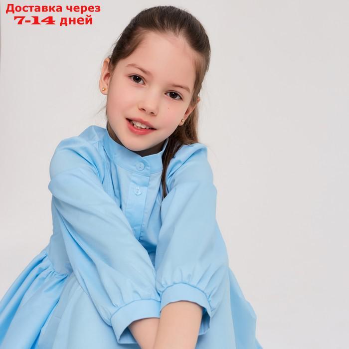 Платье для девочки MINAKU: Cotton collection цвет голубой, рост 104 - фото 2 - id-p216947381
