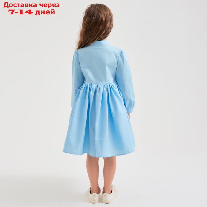 Платье для девочки MINAKU: Cotton collection цвет голубой, рост 104 - фото 4 - id-p216947381
