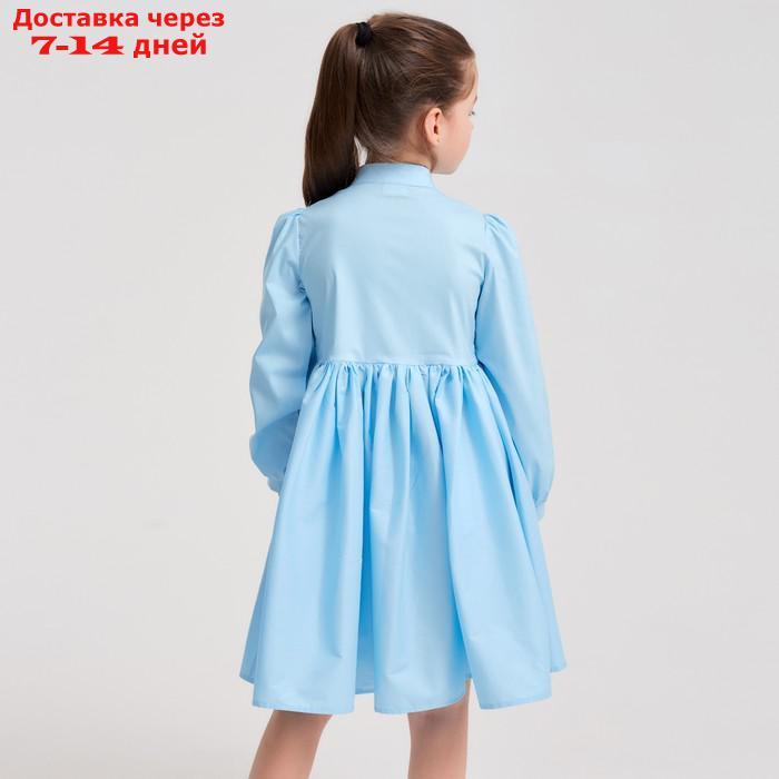 Платье для девочки MINAKU: Cotton collection цвет голубой, рост 110 - фото 10 - id-p216947395