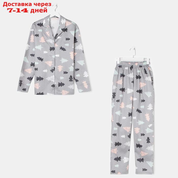 Пижама (рубашка, брюки) женская KAFTAN "Елки", р. 40-42 - фото 10 - id-p216944990