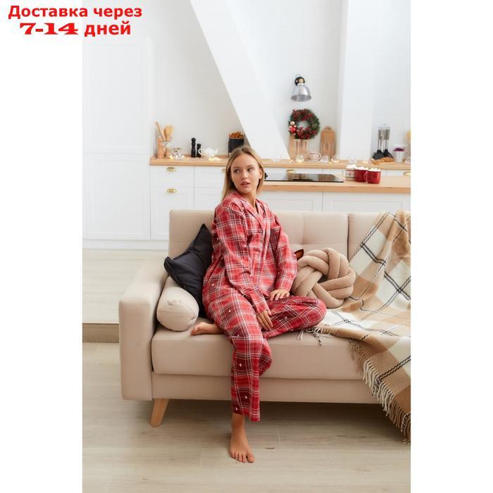 Пижама (рубашка, брюки) женская KAFTAN Red, р. 44-46 - фото 10 - id-p216944991