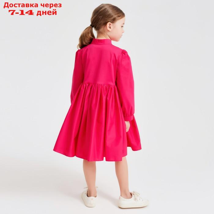 Платье для девочки MINAKU: Cotton collection цвет фуксия, рост 104 - фото 4 - id-p216947415