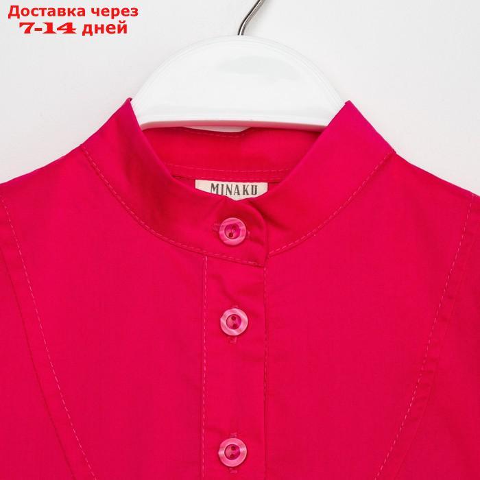 Платье для девочки MINAKU: Cotton collection цвет фуксия, рост 104 - фото 8 - id-p216947415
