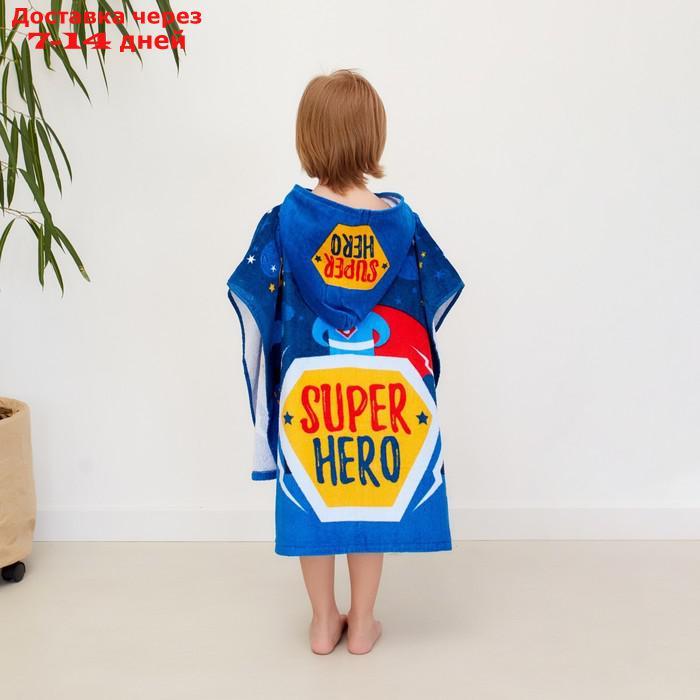 Полотенце-пончо детское махровое Крошка Я "Super Hero" 60*120см, 100% хлопок, 300гр/м2 - фото 4 - id-p216947418