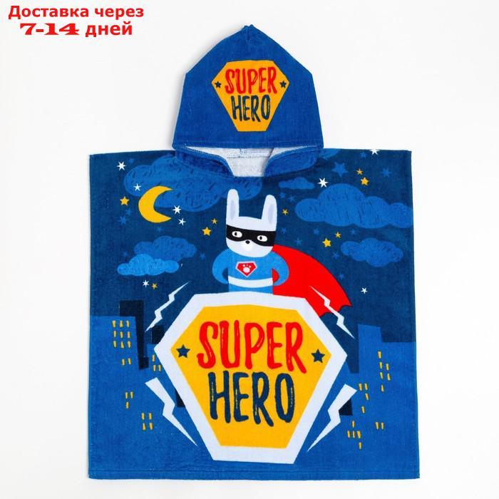 Полотенце-пончо детское махровое Крошка Я "Super Hero" 60*120см, 100% хлопок, 300гр/м2 - фото 9 - id-p216947418