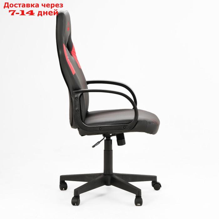 Кресло игровое Zombie RUNNER черный/красный, текстиль/эко.кожа, крестовина пластик - фото 3 - id-p216948438