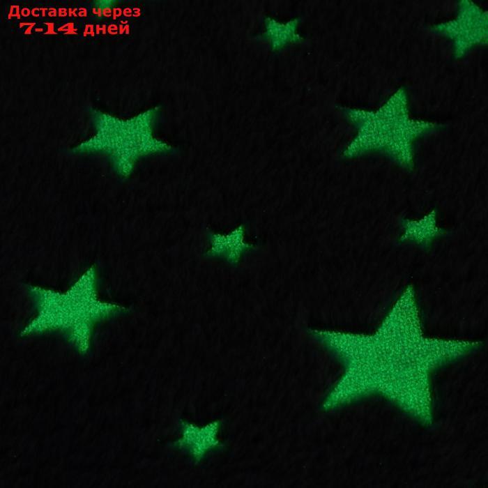 Плед светящийся в темноте Этель "Звезды" цв.серый 200*220 см,100% п/э, корал-флис, 220 гр/м2 - фото 4 - id-p216945756
